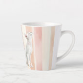 Tasse Latte Joli Peach Pink Crème raypes Chat (Droite)