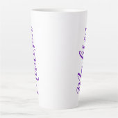 Tasse Latte Joli Purple Votre Nom Script manuscrit Personnalis (Devant)