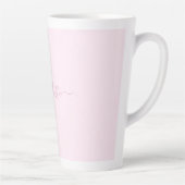 Tasse Latte Joli rose et blanc doux (Droite)