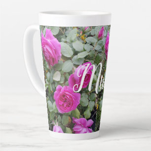 Tasse Latte Joli rose Vintage Rose Fleur Anniversaire maman Mu