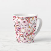 Tasse Latte Joli Shabby Chick Motif d'automne (Angle droit)