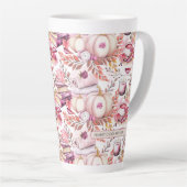 Tasse Latte Joli Shabby Chick Motif d'automne (Angle droit)