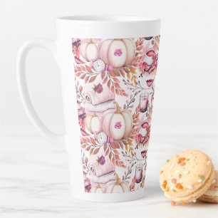 Tasse Latte Joli Shabby Chick Motif d'automne