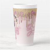 Tasse Latte Joli Sweet16 ROSEGOLD DRIPPING PARTIES SCINTILLANT (Devant)