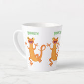 Tasse Latte Joli triton orangé joyeux (Angle gauche)