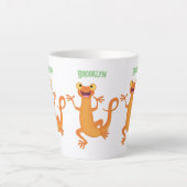 Tasse Latte Joli triton orangé joyeux (Devant)