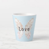 Tasse Latte Jolie ailes papillon rose (Devant)
