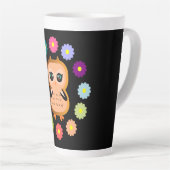 Tasse Latte Jolie Chouette Cute Kawaii Illustration de dessin  (Angle droit)