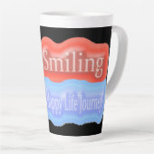 Tasse Latte Jolie Conception D'Oeuvres D'Art Sur "Keep Smiling (Angle droit)