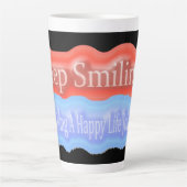 Tasse Latte Jolie Conception D'Oeuvres D'Art Sur "Keep Smiling (Devant)