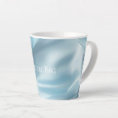 Tasse Latte Jolie Feminine Bleu Clair Faux Satin (Angle droit)