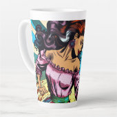 Tasse Latte Jolie Femme Dansant Salsa Pop Art (Angle gauche)