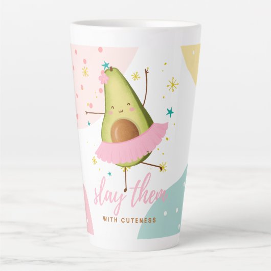 Tasse Latte Jolie fille Kawaii Avocado Ballerina Les Jeter (Devant)
