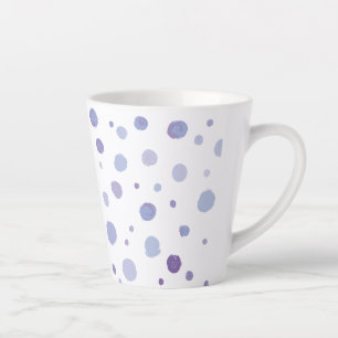 Tasse Latte Jolie œuvre d'art à points avec coups de pinceau o