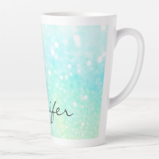 Tasse Latte Jolie Parties scintillant Holographique Iridescent (Droite)