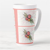 Tasse Latte Jolie pâte en latte de fleur aquarelle pour café o (Angle droit)