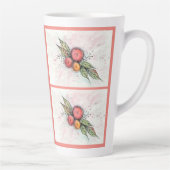 Tasse Latte Jolie pâte en latte de fleur aquarelle pour café o (Droite)