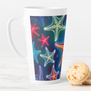 Tasse Latte Jolie petite étoile de mer colorée