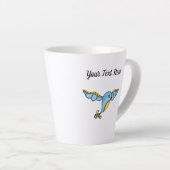 Tasse Latte Jolie Queue de vol Whimsical Scrollolled (Angle droit)