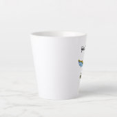 Tasse Latte Jolie Queue de vol Whimsical Scrollolled (Devant)