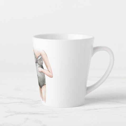 Tasse Latte Jolie Romantique Grossesse Femme Cadeau Avec Citat (Droite)