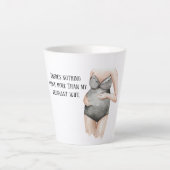 Tasse Latte Jolie Romantique Grossesse Femme Cadeau Avec Citat (Devant)
