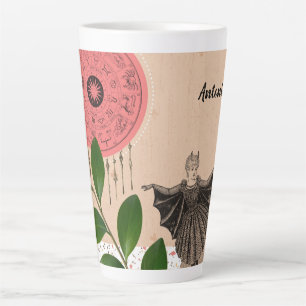 Tasse Latte Jolie Sorcière moderne colorée Fille Vintage uniqu