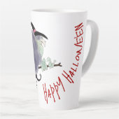 Tasse Latte Jolie sorcière sur son balai Halloween LM (Angle droit)