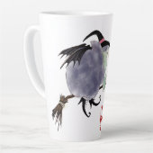 Tasse Latte Jolie sorcière sur son balai Halloween LM (Angle gauche)