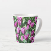 Tasse Latte Jolie Tulipes pourpres Florale (Angle droit)