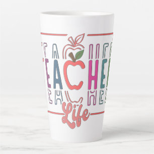 Tasse Latte Jolie Vie d'Enseignant