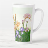 Tasse Latte Jolies Fleurs Printemps Irises (Droite)