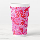 Tasse Latte Jolies Fleurs Rouges (Devant)