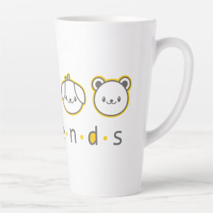 Tasse Latte Jolis amis animaux visage Coque iPhone Case-Mate B