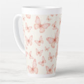 Tasse Latte Jolis papillons roses (Angle gauche)