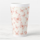 Tasse Latte Jolis papillons roses (Devant)