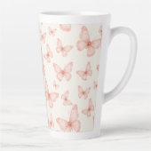 Tasse Latte Jolis papillons roses (Droite)