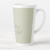 Tasse Latte Jonquille verte blanche jaune fleur (Droite)