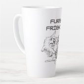 Tasse Latte Jouer Tango de fil — Deux chatons au T-shirt de je (Angle gauche)