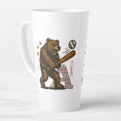 Tasse Latte joueur de baseball (Angle gauche)