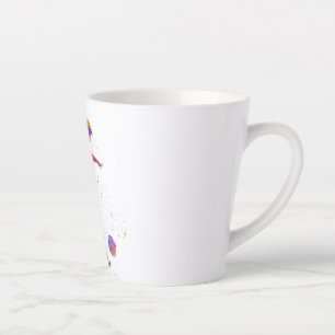 Tasse Latte Joueur de football en aquarelle