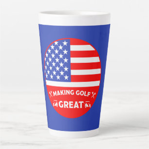 Tasse Latte Joueur de golf américain drôle