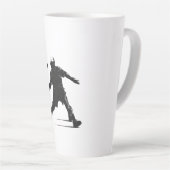 Tasse Latte Joueur de Pickleball Silhouette Sport Design (Angle droit)