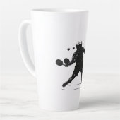 Tasse Latte Joueur de Pickleball Silhouette Sport Design (Angle gauche)