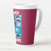 Tasse Latte Joueurs de cricket aux Antilles (Angle droit)