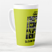 Tasse Latte Joueurs De Tennis En Fauteuil Roulant (Angle gauche)