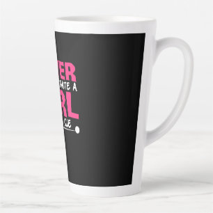Tasse Latte Joueuse de billard Fille de billard américain av