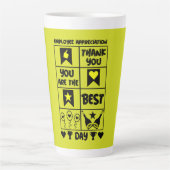 Tasse Latte Jour d'appréciation de l'employé (Devant)