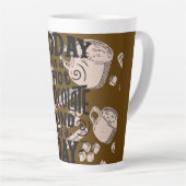 Tasse Latte Jour de Chocolat Chaud (Angle droit)