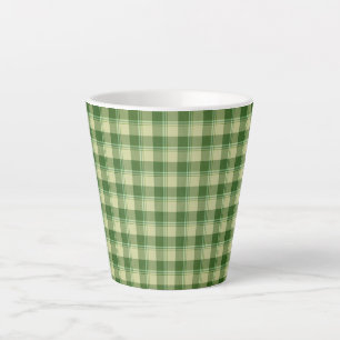 Tasse Latte Jour de la Saint-Patrick à carreaux verts